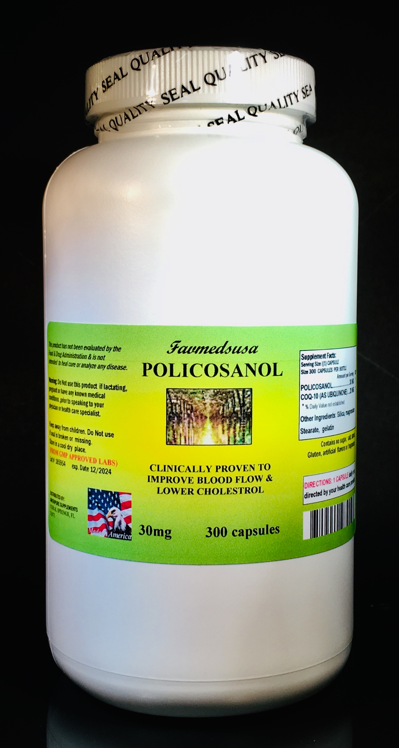 Policosanol + Coq10 - 300 capsules